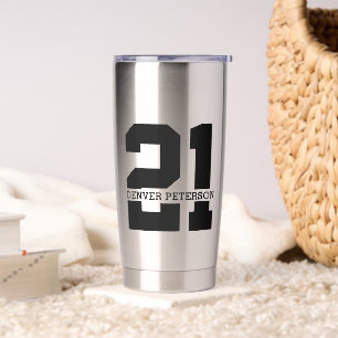 Gourde Isotherme Nom personnalisé 21e anniversaire Moderne