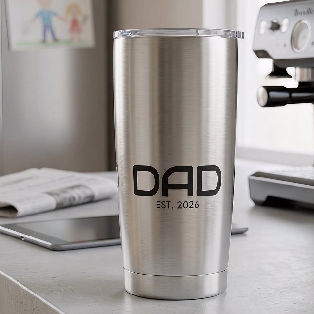 Gourde Isotherme Papa a Fondé un Nouveau Cadeau pour Papa (Créateur téléchargé)