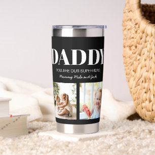 Gourde Isotherme Papa Vous êtes notre Superhero Photo Collage Perso