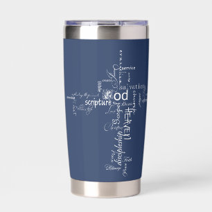 Gourde Isotherme paroles chrétiennes croix personnalisées