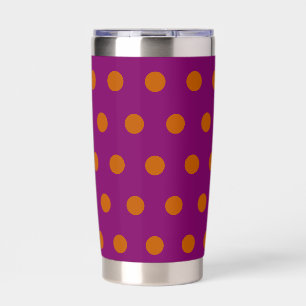 Gourde Isotherme Paruline thermique à points de polka (Magenta prof