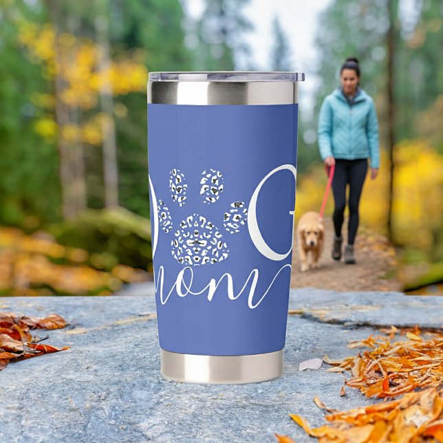 Gourde Isotherme Pawprint maman chien personnalisée (Créateur téléchargé)