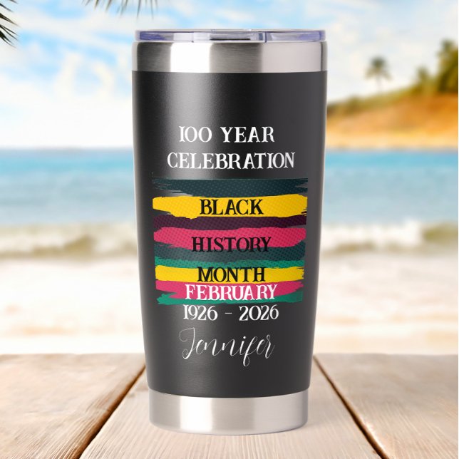 Gourde Isotherme Personalized 100 years celebration black history  (Créateur téléchargé)