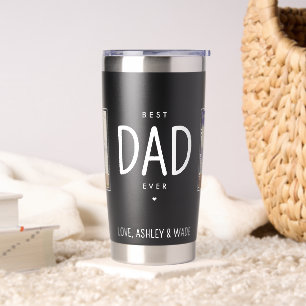Gourde Isotherme Personnalisé Papa 2 Photos Meilleur Papa Jamais Mo