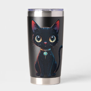 Gourde Isotherme Petit Chat Noir Effrayant