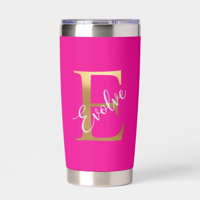 Gourde Isotherme Pink E, Evolve Travel Tumbler (Extérieur)