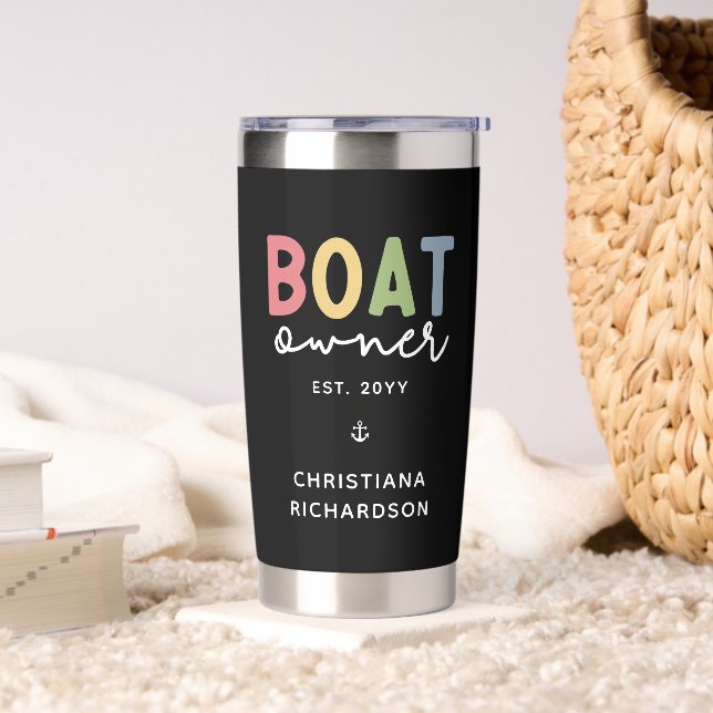 Gourde Isotherme Propriétaire de bateau sur mesure établi Nouveau p (Salon)