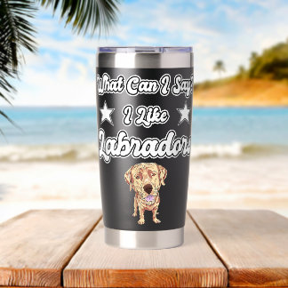 Gourde Isotherme Que puis-je dire J'aime Labradors Jaune Lab Cadeau