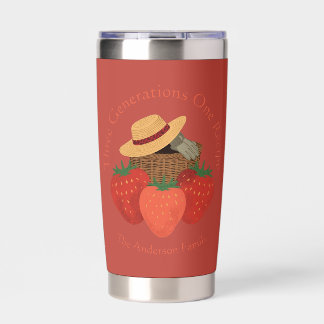 Gourde Isotherme Rustic Red Strawberry Patch Family Recipe Tumbler