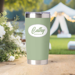 Gourde Isotherme Sage Green Stylisé Mariage Bridesmaid