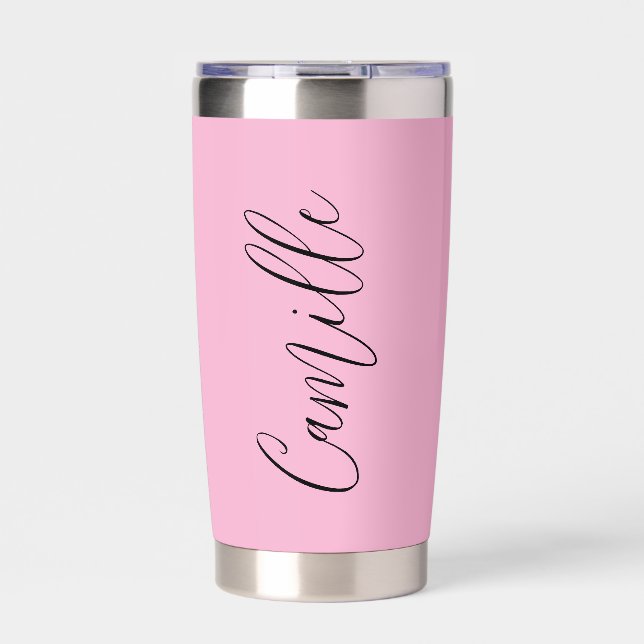 Gourde Isotherme Scripts à main personnalisés Nom Tumbler (Extérieur)