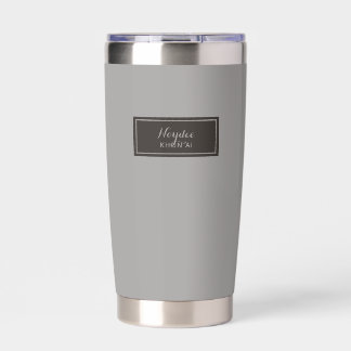 Gourde Isotherme Sérieux Classique Minimal Simple Gris
