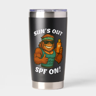 Gourde Isotherme Soleil en vue, SPF activé - Orang-outan drôle de f