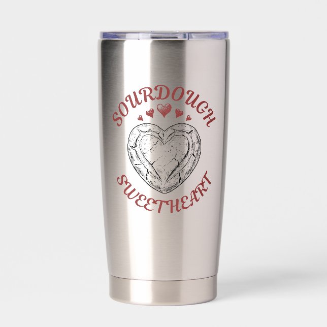 Gourde Isotherme Sourdough Sweetheart – Funny Valentine Gift (Extérieur)