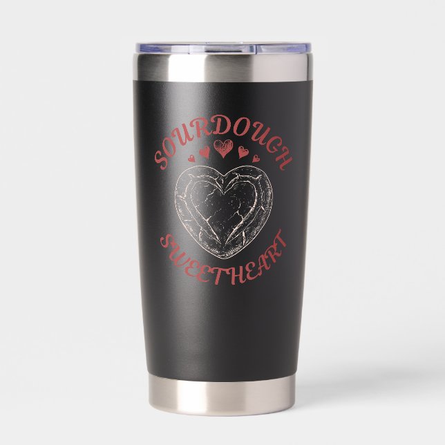Gourde Isotherme Sourdough Sweetheart – Funny Valentine Pun Gift (Extérieur)