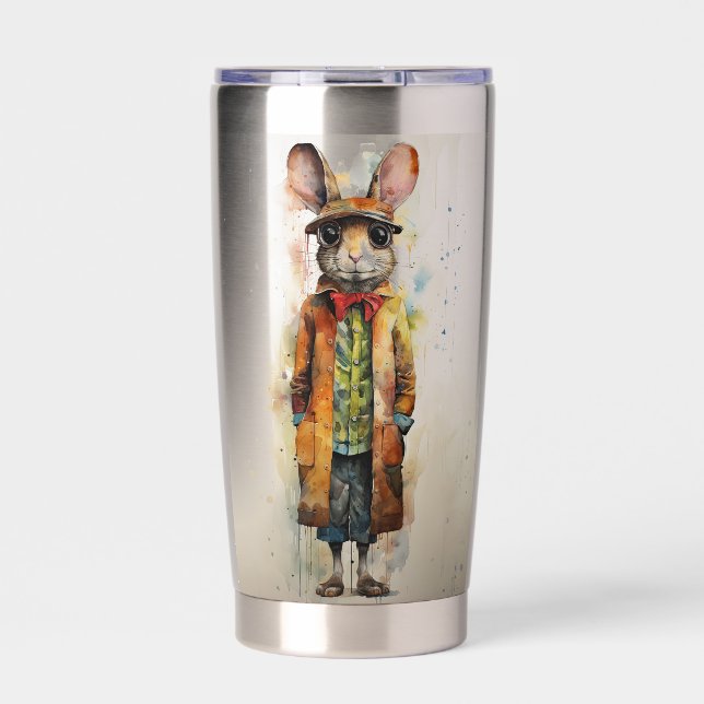 Gourde Isotherme Souris Abstraite Funky Homme (Extérieur)