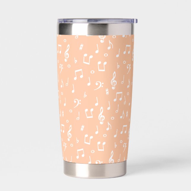 Gourde Isotherme symboles de musique tumbler thermique (Gauche)