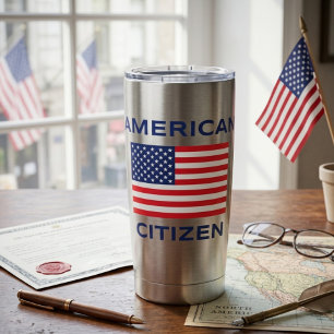 Gourde Isotherme Tasse thermique avec drapeau américain gras pour c