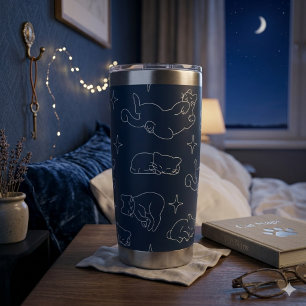 Gourde Isotherme Tasse Thermique Sleepy Cat – Motif Chat qui Fait l