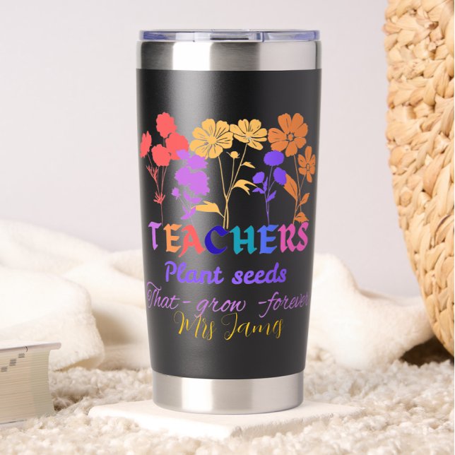 Gourde Isotherme Teacher plant seed personalized teacher's day (Créateur téléchargé)