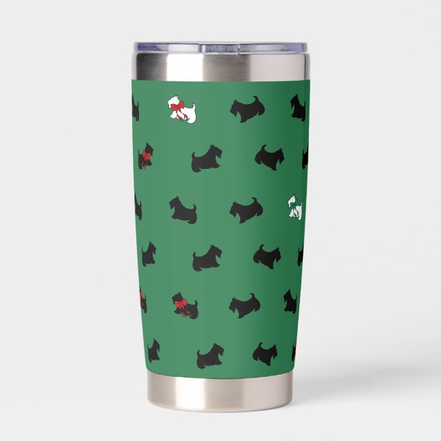 Gourde Isotherme Terrier écossais de vacances Tumbler (Couvercle)