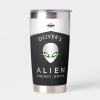Tête d'Alien et OVNI Futuriste