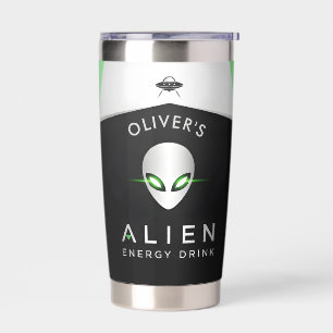 Gourde Isotherme Tête d'Alien et OVNI Futuriste
