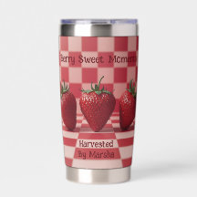 Tumbler Fraise à Carreaux Rouges Sucré