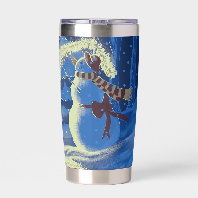 Gourde Isotherme Un Noël de bonhomme de neige (Couvercle)