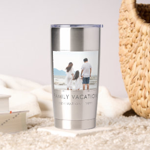 Gourde Isotherme Vacances en famille élégantes   Photo de voyage en