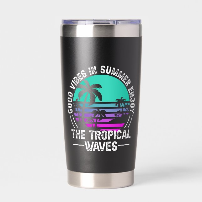Gourde Isotherme Vibes d'été tropicales-82646 (Extérieur)