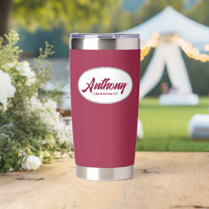 Gourde Isotherme Vin Rouge Stylisé Mariage