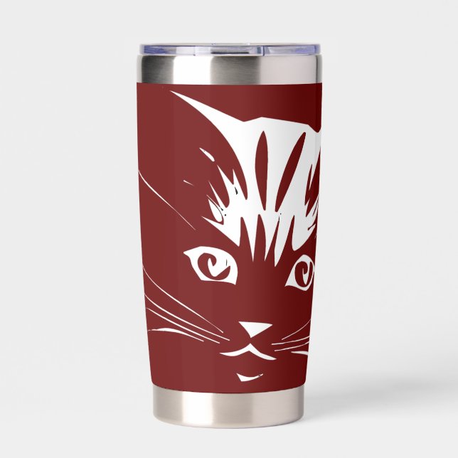 Gourde Isotherme Visage de chat personnalisé (Extérieur)
