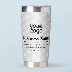 Gourde Isotherme Votre logo d'entreprise Motif et texte noir