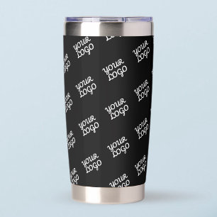 Gourde Isotherme Votre logo ici Motif Carrelé noir