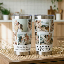 We Love You Mom Personalized Mother Photo Collage