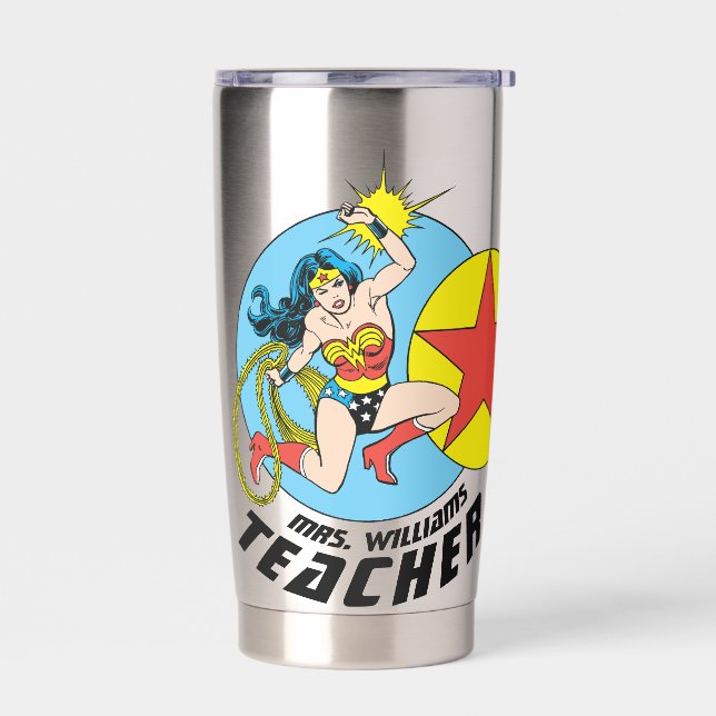 Gourde Isotherme Wonder Woman Étoile rouge enseignant (Gauche)