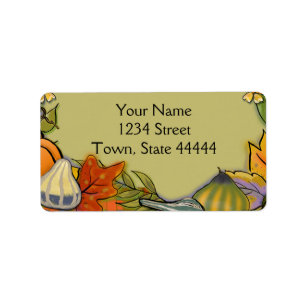 Gourds Erntedank Address Labels Adressaufkleber