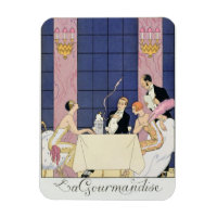 Gourmands, 1920-1930 (pochoir print)