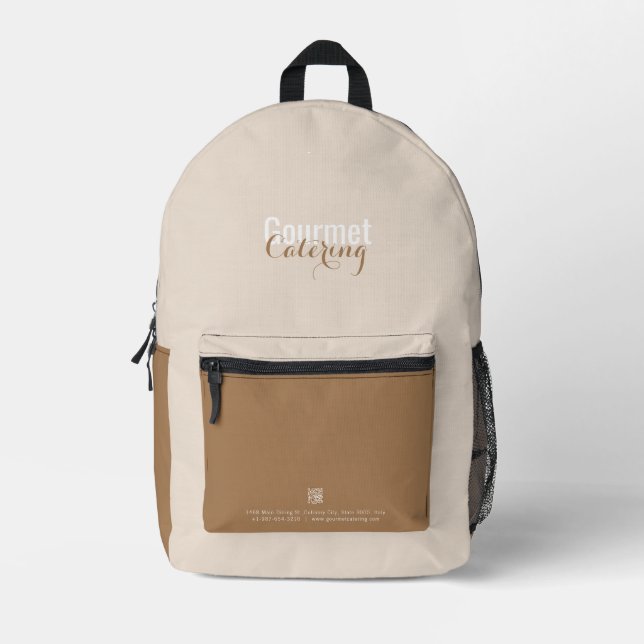 Gourmet-Catering Bedruckter Rucksack (Vorderseite)