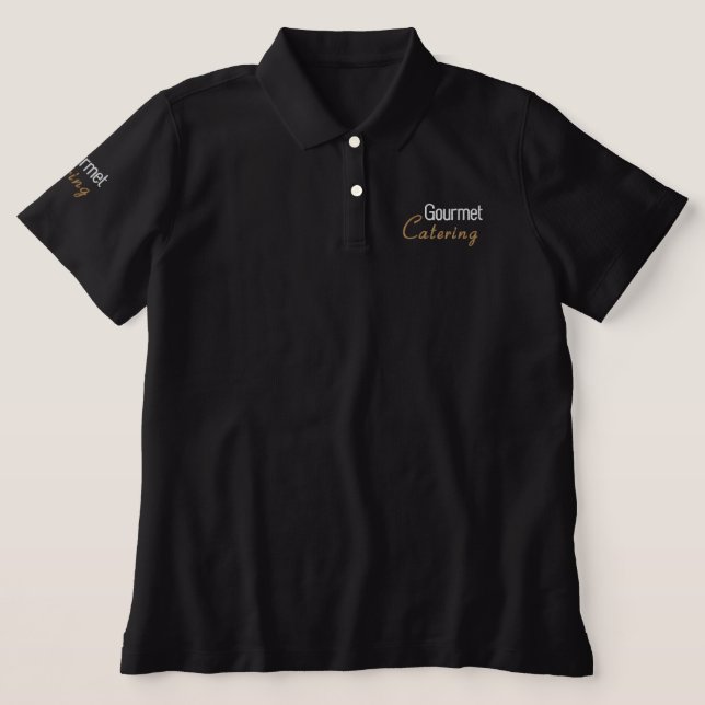 Gourmet-Catering bestickt Polo (Design Vorderseite)