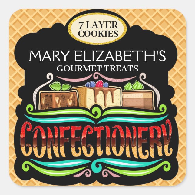 Gourmet Confectionery Kitchen Sticker (Vorderseite)