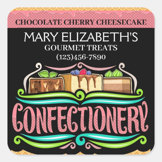 Gourmet Confectionery Kitchen Sticker (Vorderseite)