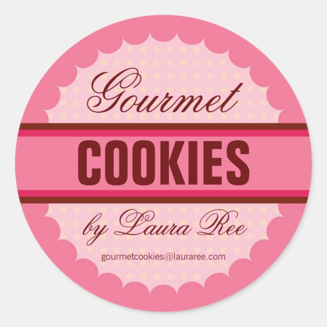 Gourmet Cookie-Aufkleber Runder Aufkleber (Vorderseite)