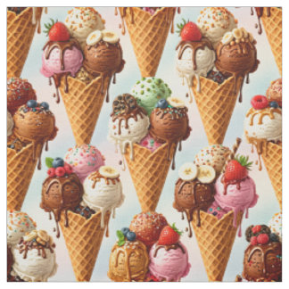 Gourmet-Eiscreme-Waffeln Nahtloser Stoff