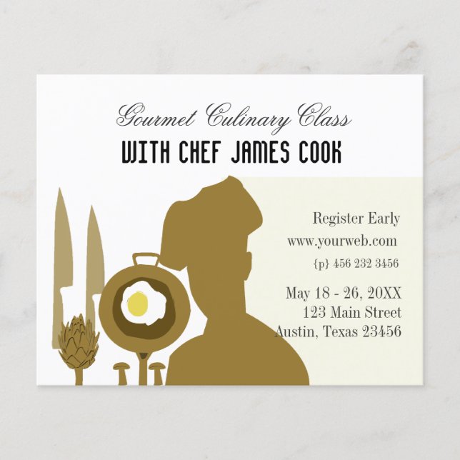 Gourmet Food Catering The Modern Culinary Chef Flyer (Vorne)