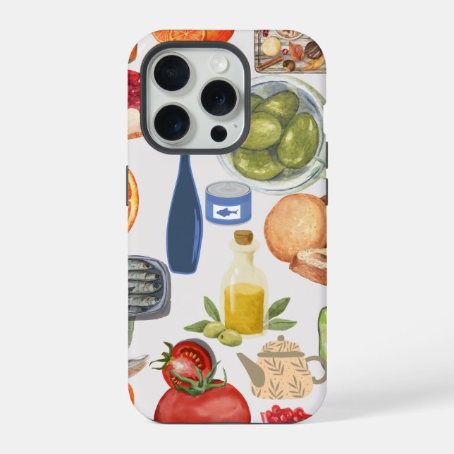 Gourmet Food Collage Phone Case iPhone 15 Pro Hülle (Rückseite)