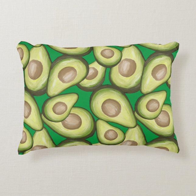 Gourmet Fresh Cut Vegan Avacados Dekokissen (Vorderseite)