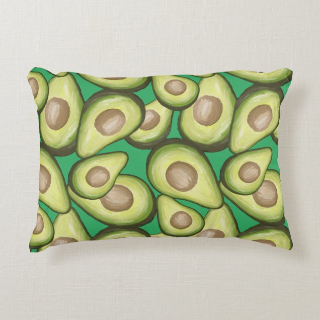 Gourmet Fresh Cut Vegan Avacados Dekokissen (Vorderseite)