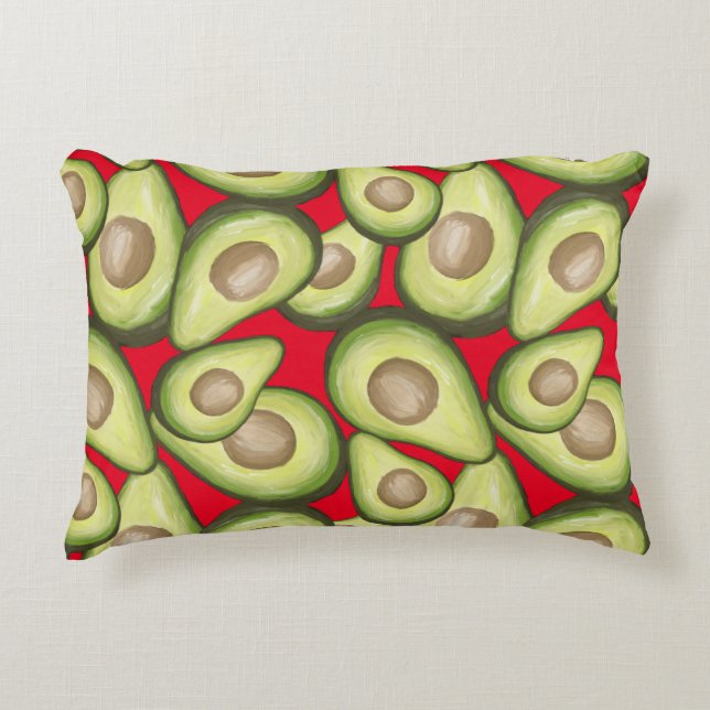 Gourmet Fresh Cut Vegan Avacados Dekokissen (Vorderseite)
